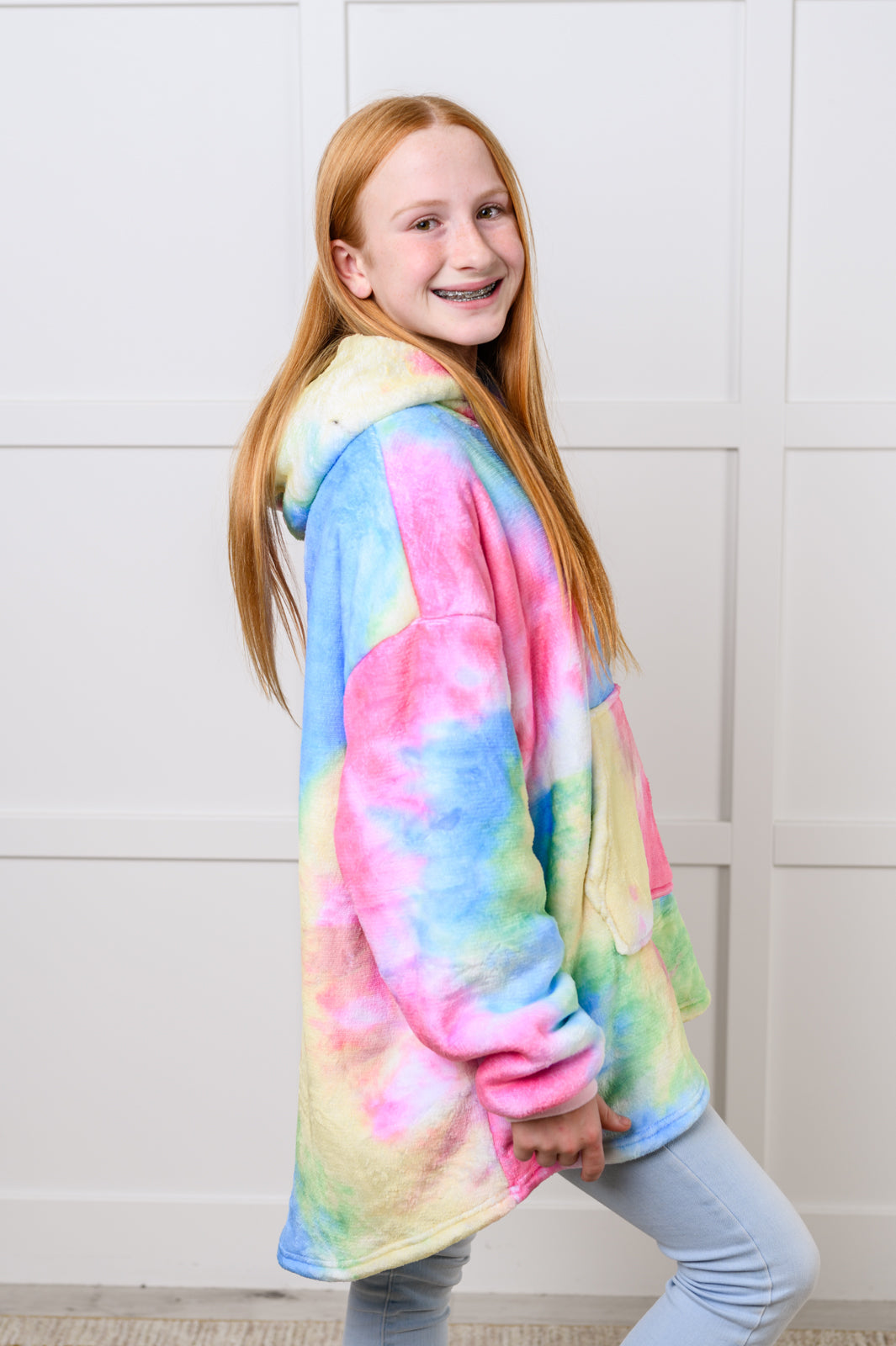 Kids Oversized Hoodie Blanket in Rainbow - Simply Graced Mama