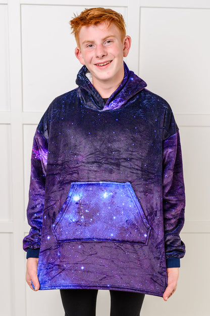 Kids Oversized Hoodie Blanket in Starry Sky - Simply Graced Mama