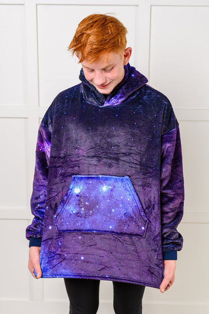 Kids Oversized Hoodie Blanket in Starry Sky - Simply Graced Mama