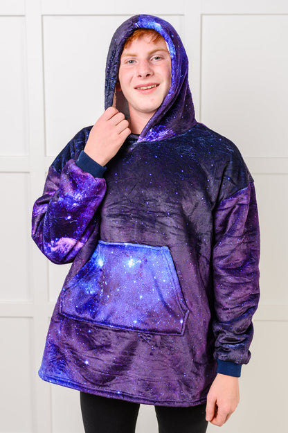 Kids Oversized Hoodie Blanket in Starry Sky - Simply Graced Mama