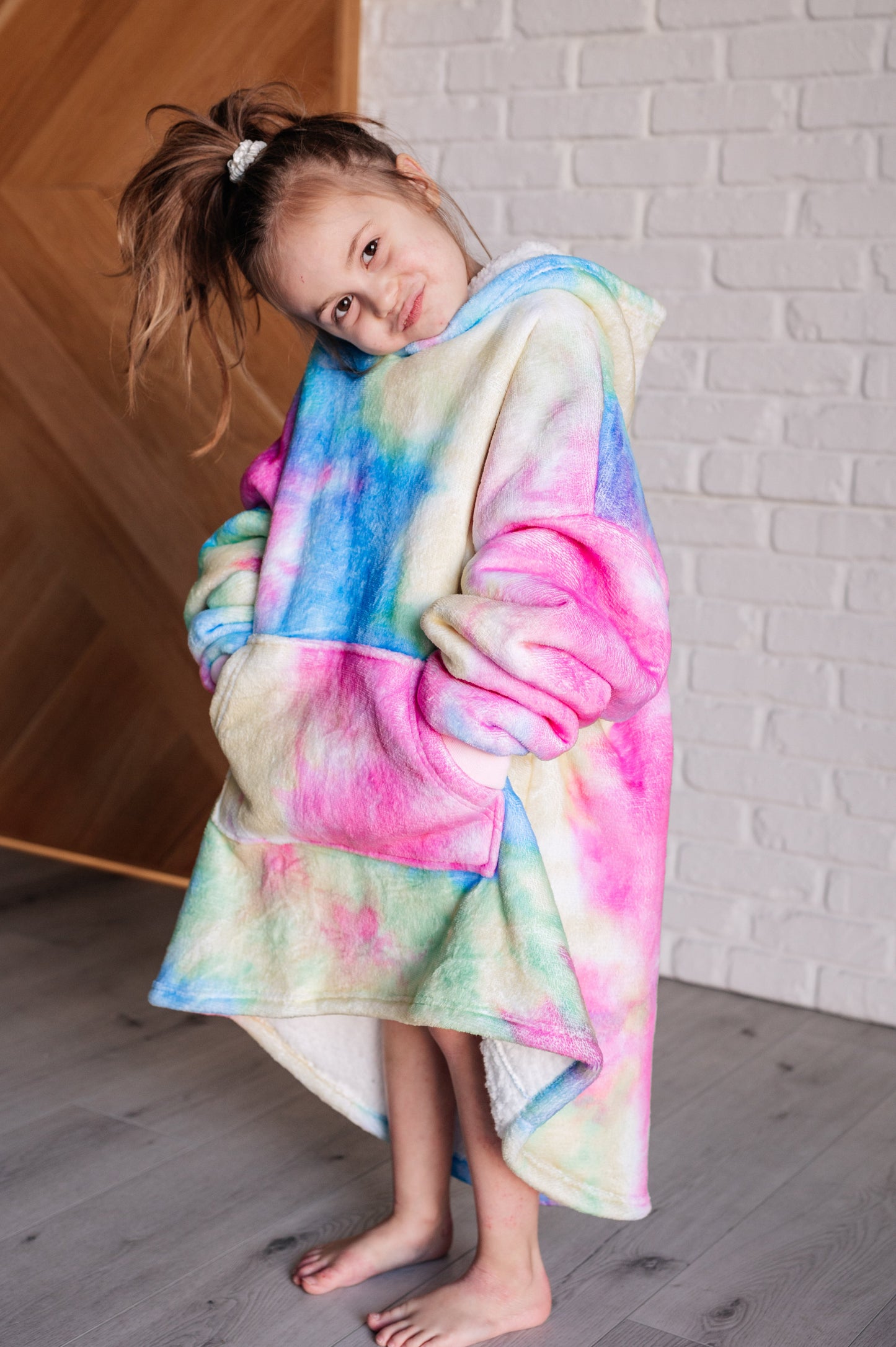 Kids Oversized Hoodie Blanket in Rainbow - Simply Graced Mama