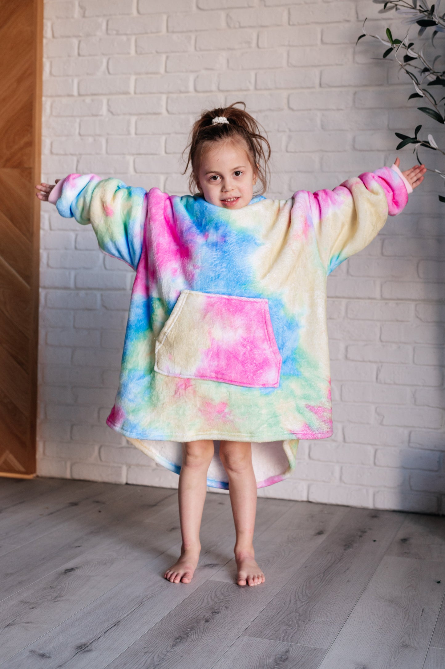 Kids Oversized Hoodie Blanket in Rainbow - Simply Graced Mama