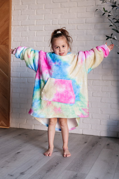 Kids Oversized Hoodie Blanket in Rainbow - Simply Graced Mama