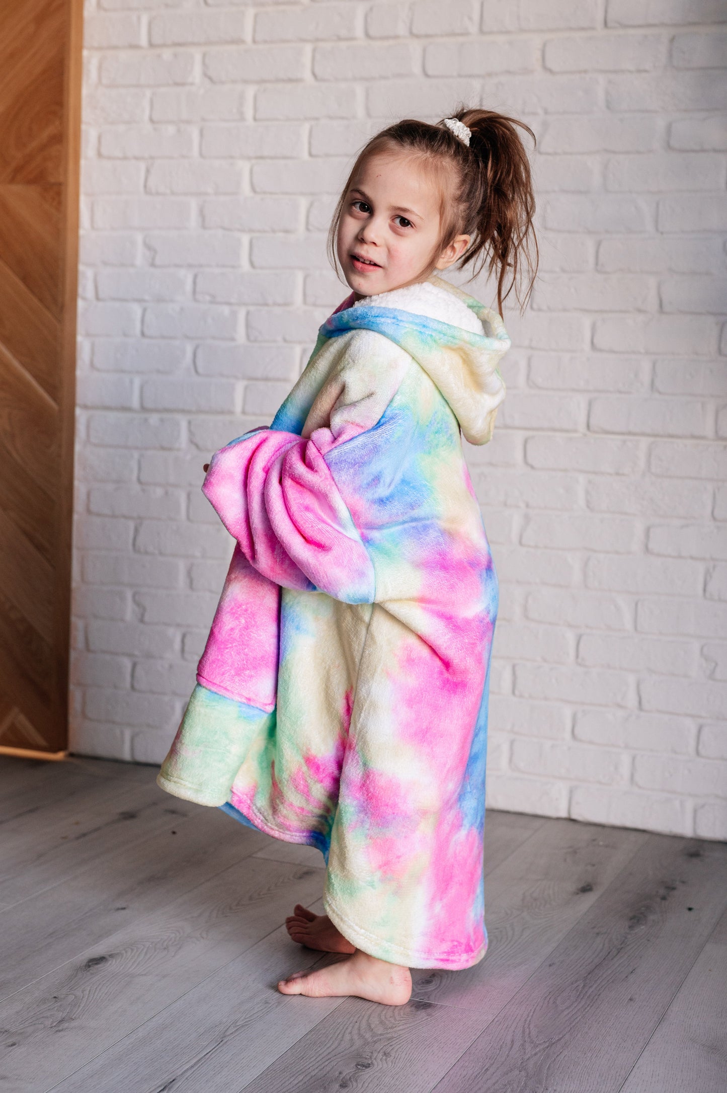 Kids Oversized Hoodie Blanket in Rainbow - Simply Graced Mama