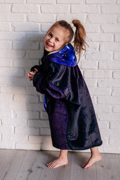 Kids Oversized Hoodie Blanket in Starry Sky - Simply Graced Mama