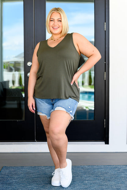 Land of the Free Tank in Olive - Simply Graced Mama