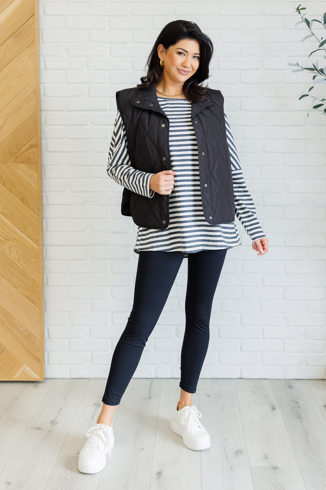 Layering Queen Quilted Puffer Vest in Black - Simply Graced Mama