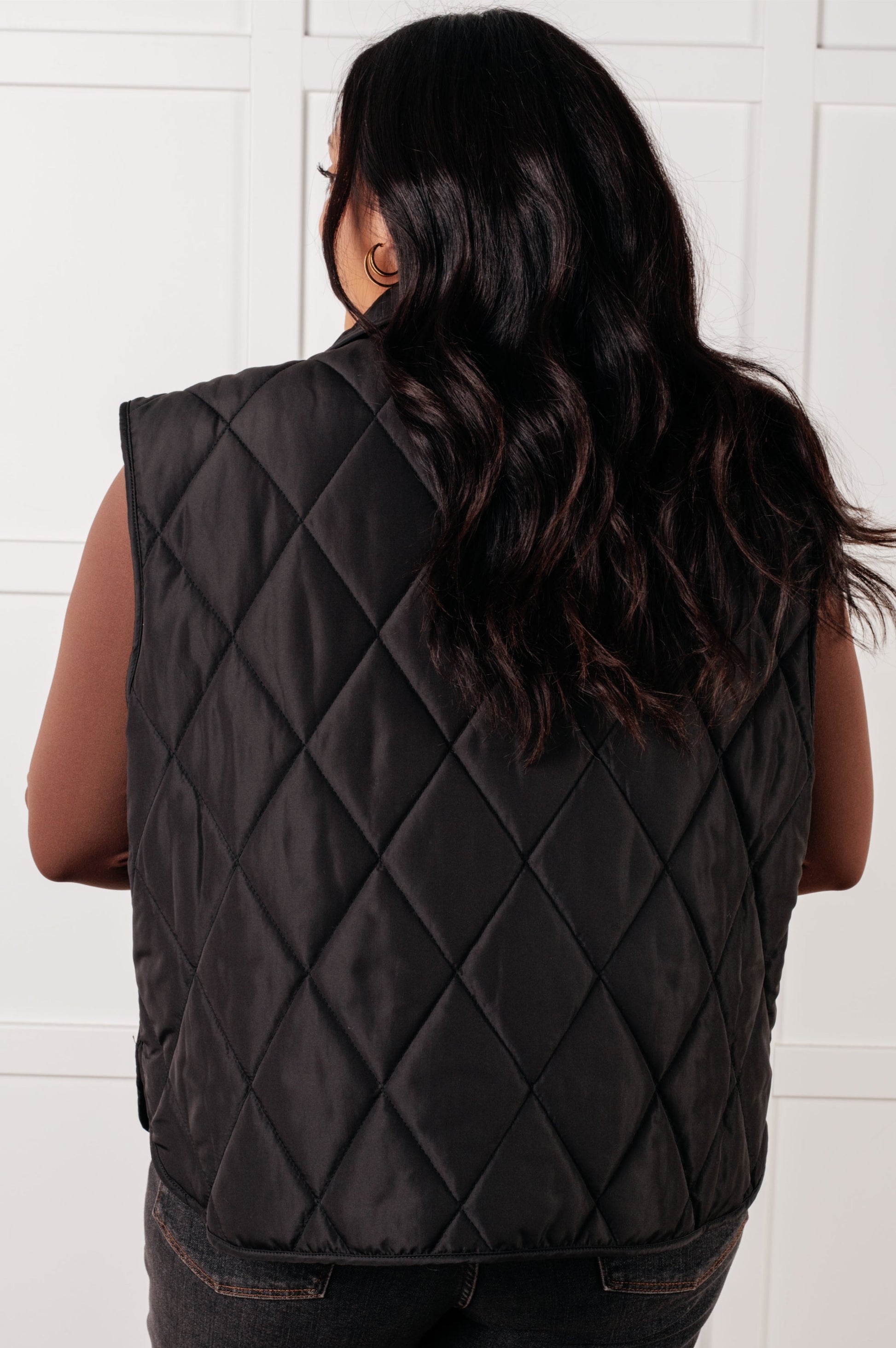 Layering Queen Quilted Puffer Vest in Black - Simply Graced Mama