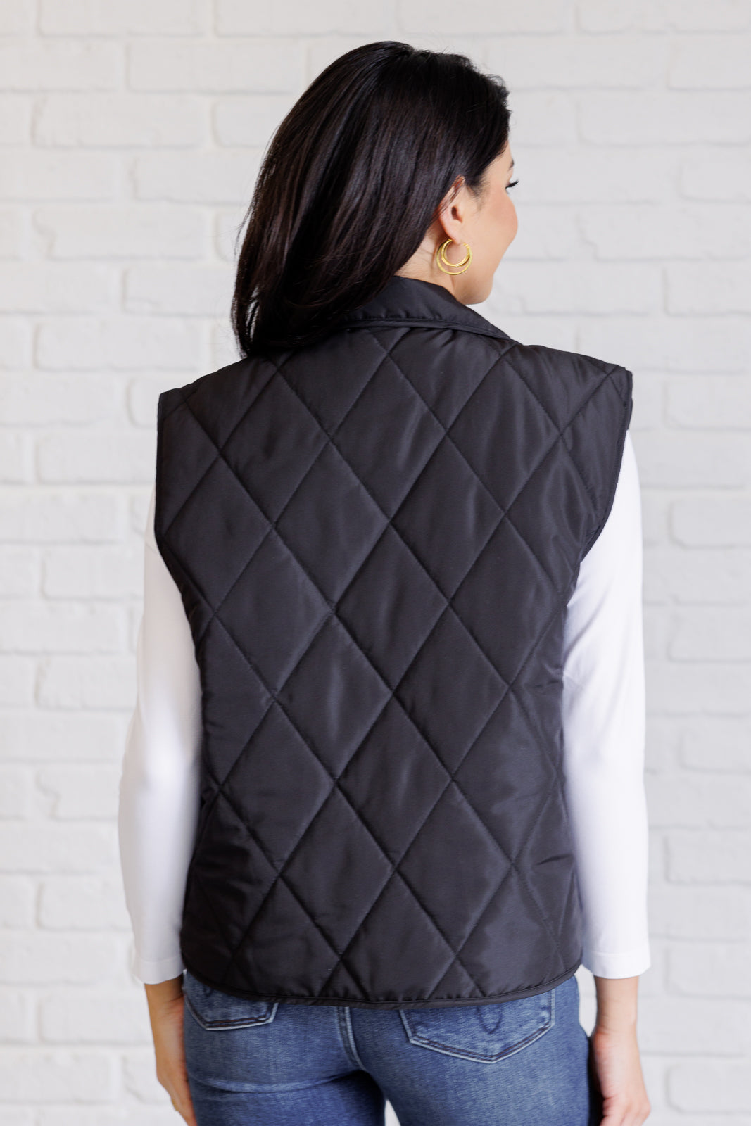 Layering Queen Quilted Puffer Vest in Black - Simply Graced Mama