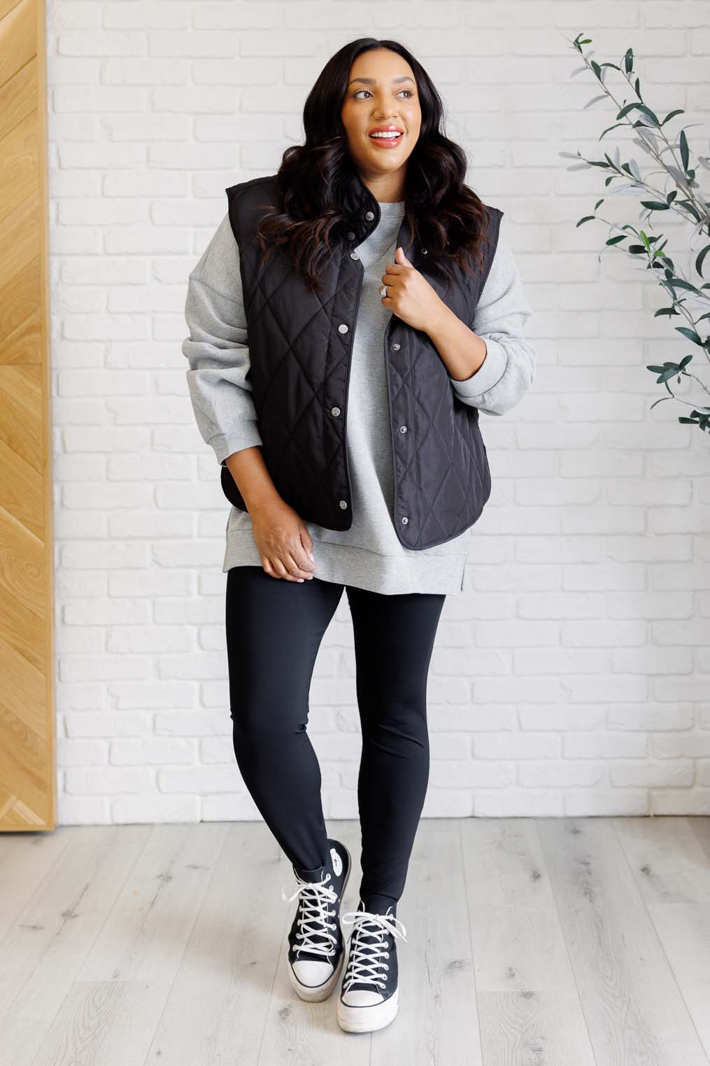 Layering Queen Quilted Puffer Vest in Black - Simply Graced Mama