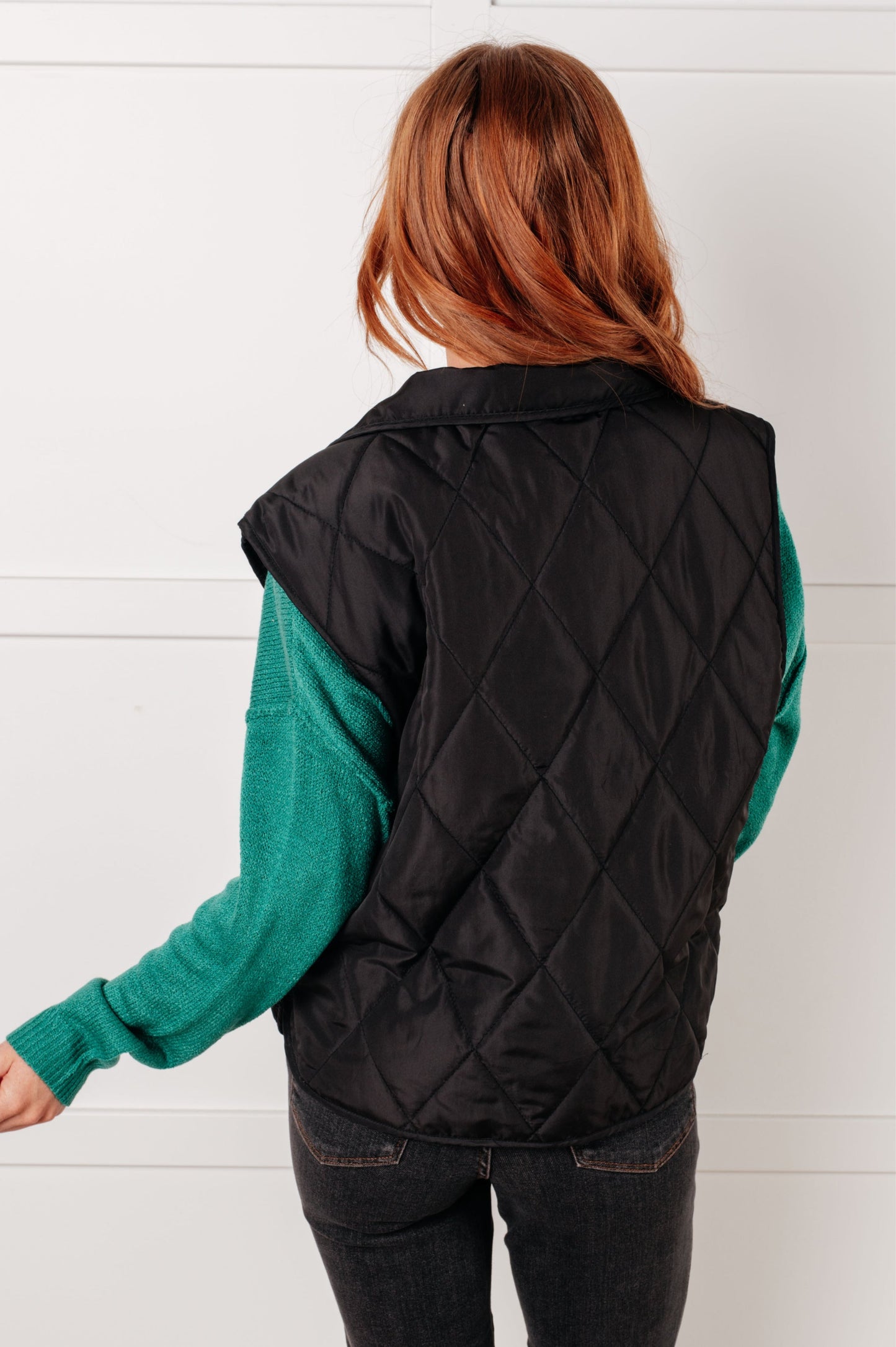 Layering Queen Quilted Puffer Vest in Black - Simply Graced Mama