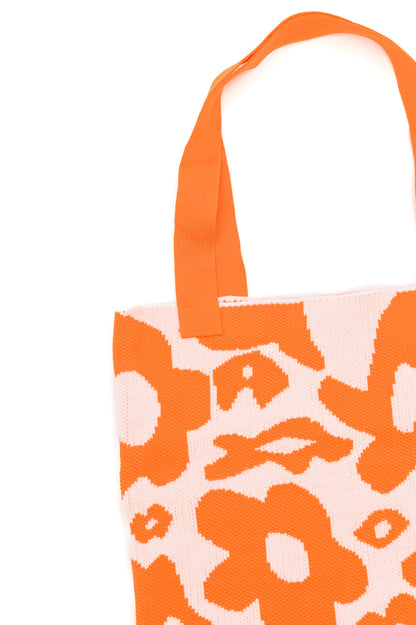 Lazy Daisy Knit Bag in Orange - Simply Graced Mama