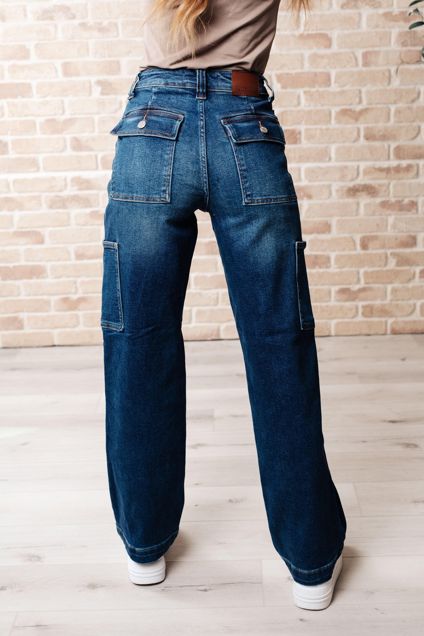 Leila High Rise Cargo Straight Jeans - Simply Graced Mama