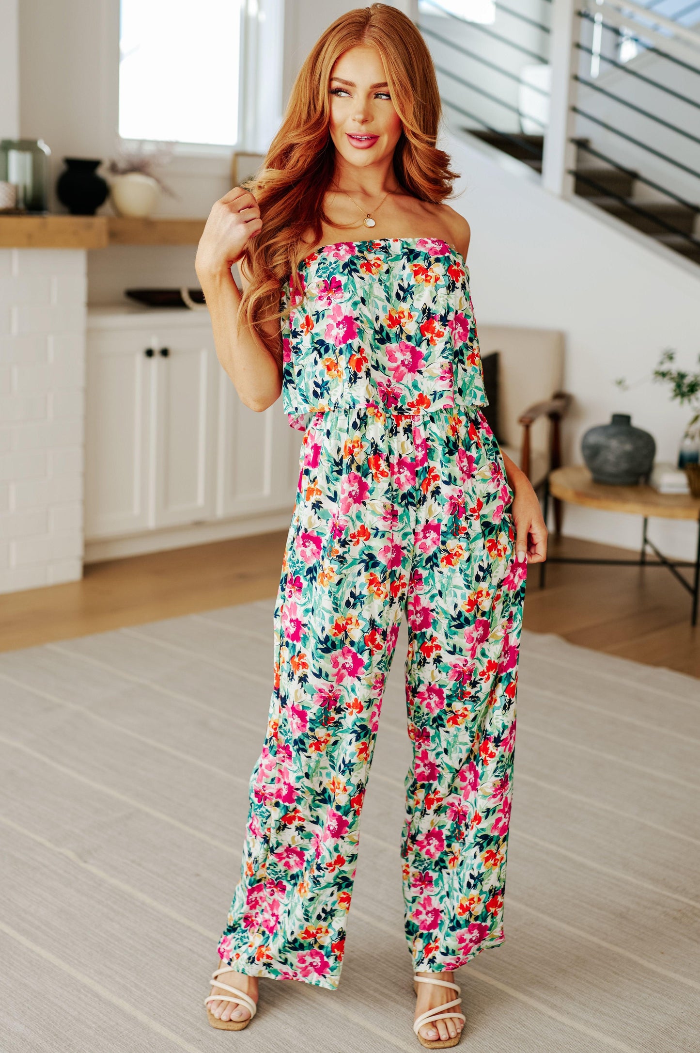 Life of the Party Floral Jumpsuit in Green - Simply Graced Mama