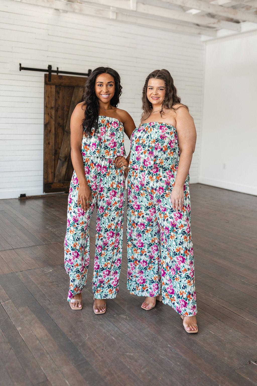 Life of the Party Floral Jumpsuit in Green - Simply Graced Mama