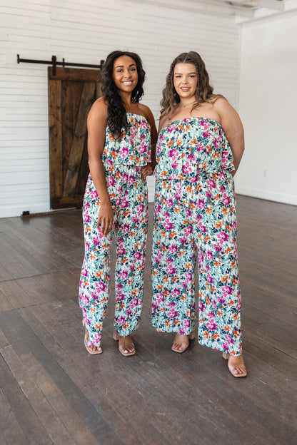 Life of the Party Floral Jumpsuit in Green - Simply Graced Mama