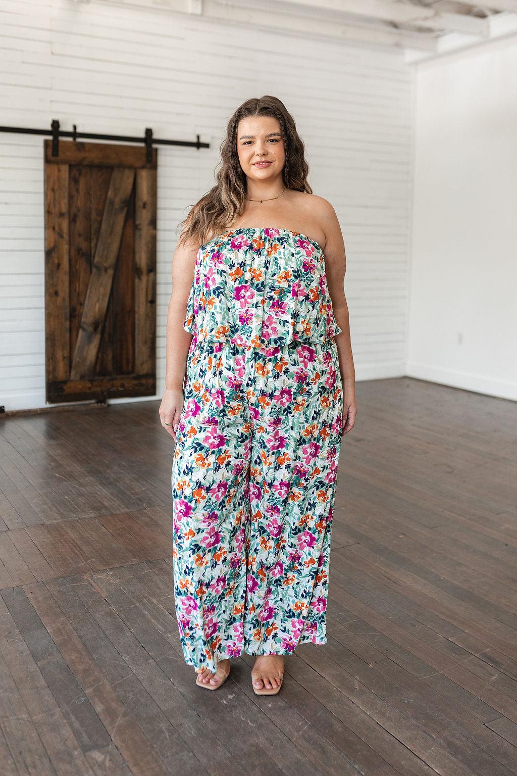 Life of the Party Floral Jumpsuit in Green - Simply Graced Mama