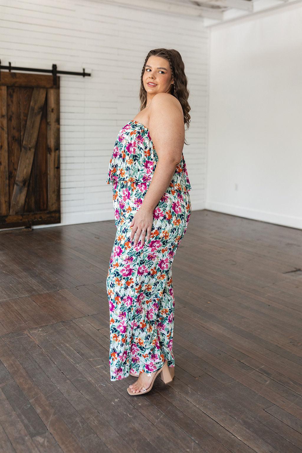 Life of the Party Floral Jumpsuit in Green - Simply Graced Mama