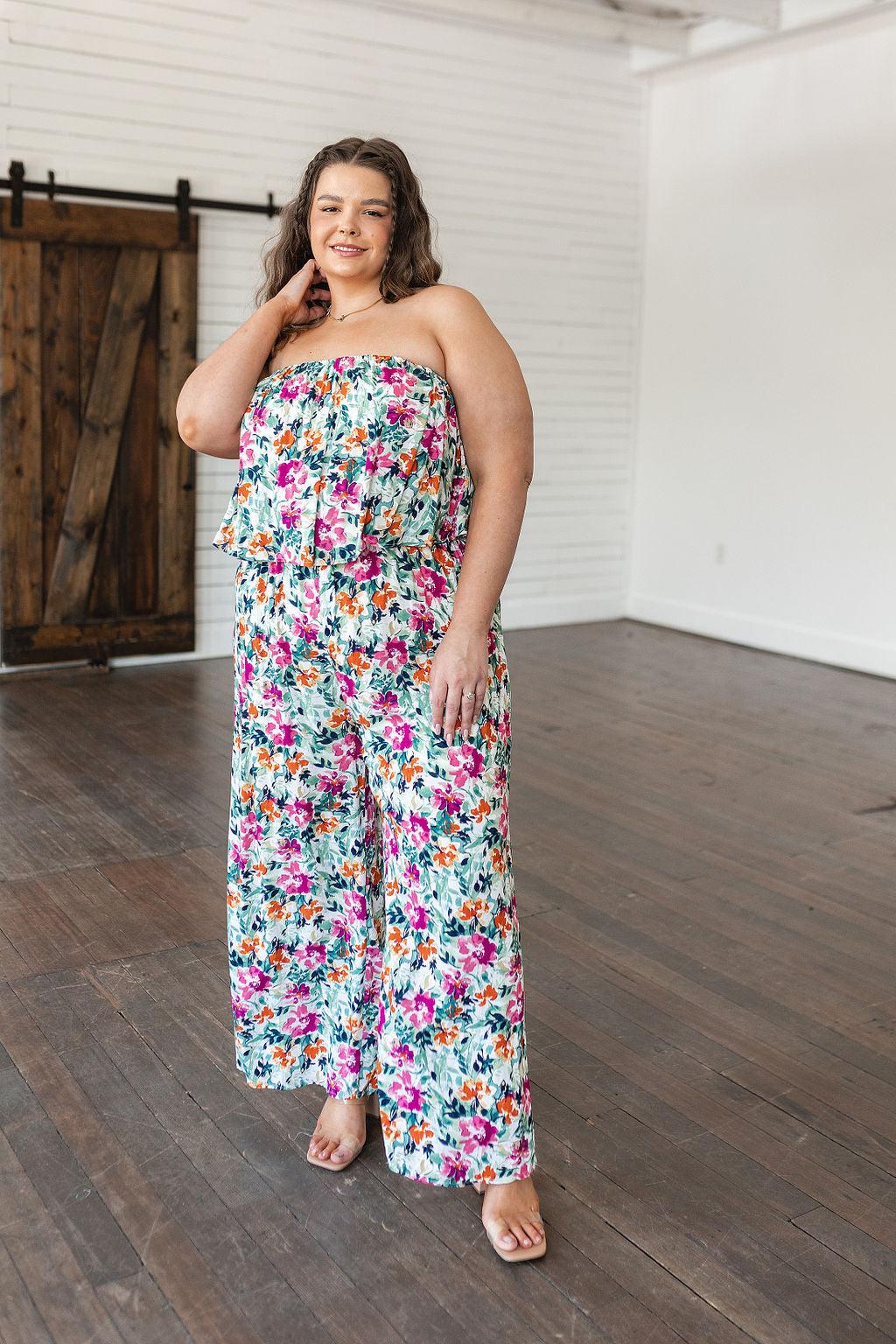 Life of the Party Floral Jumpsuit in Green - Simply Graced Mama