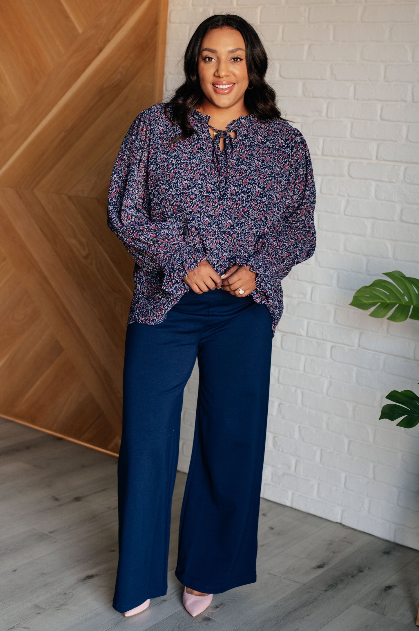 Magic Wide Leg Pants in Navy - Simply Graced Mama