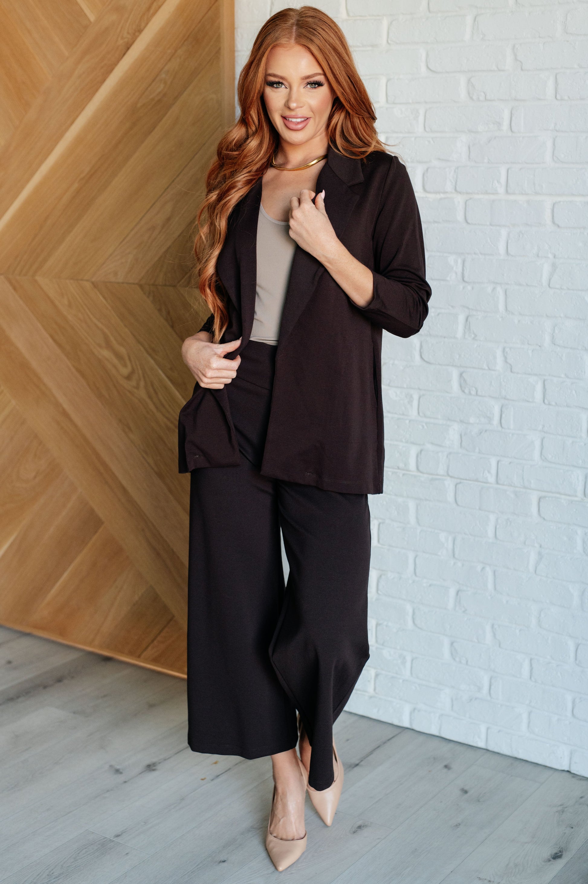 Magic Wide Leg Crop Pants in Chocolate - Simply Graced Mama