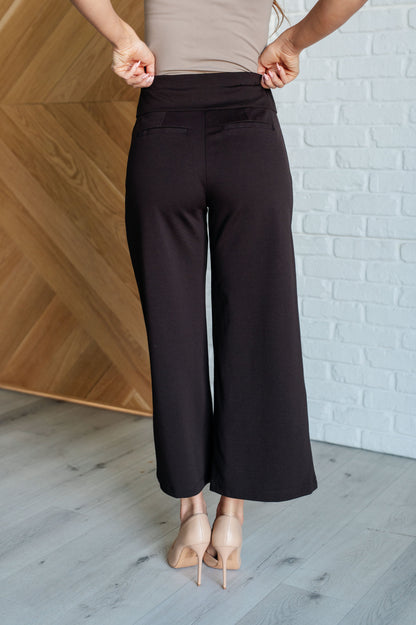 Magic Wide Leg Crop Pants in Chocolate - Simply Graced Mama