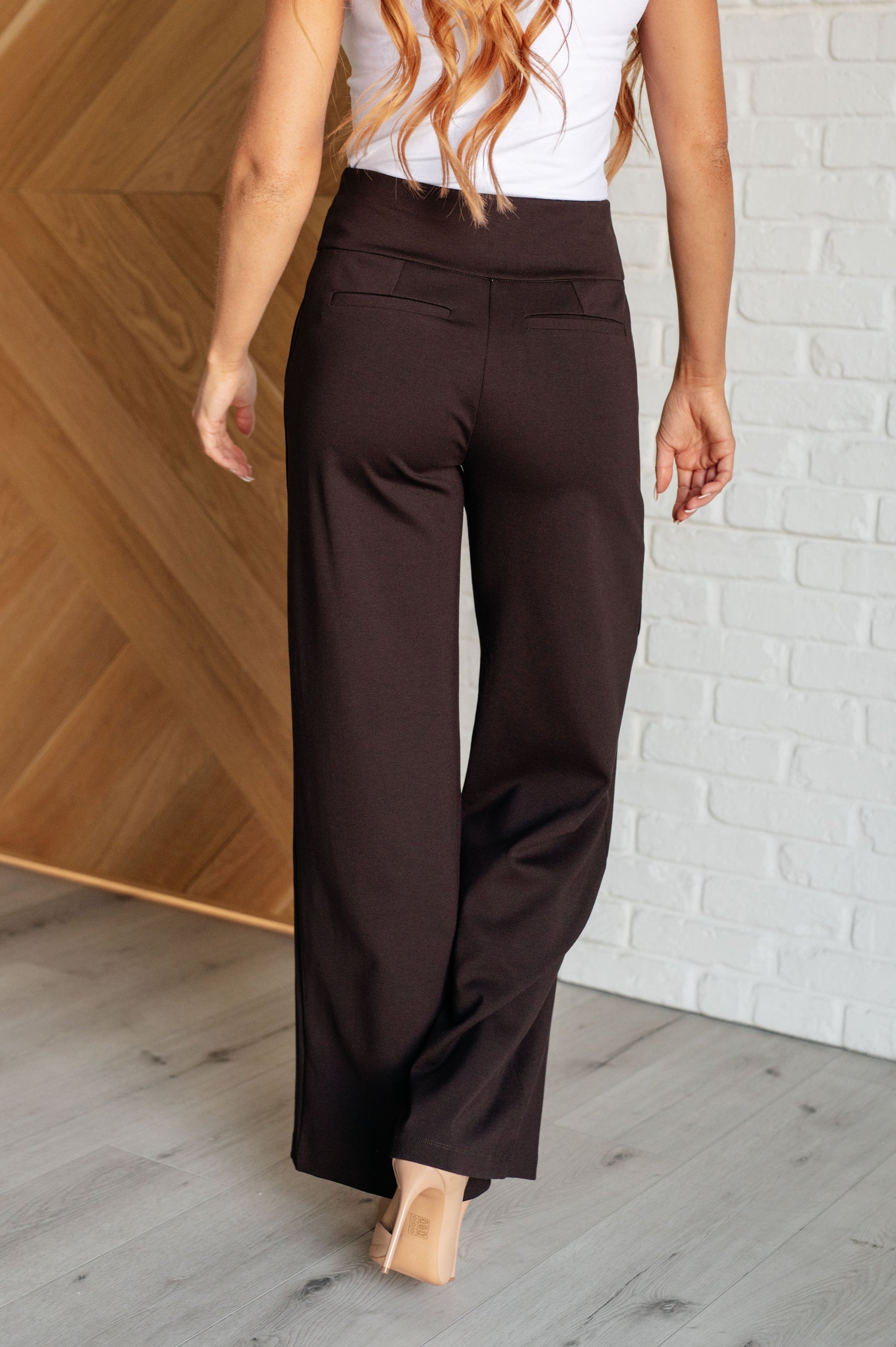 Magic Wide Leg Pants in Chocolate - Simply Graced Mama