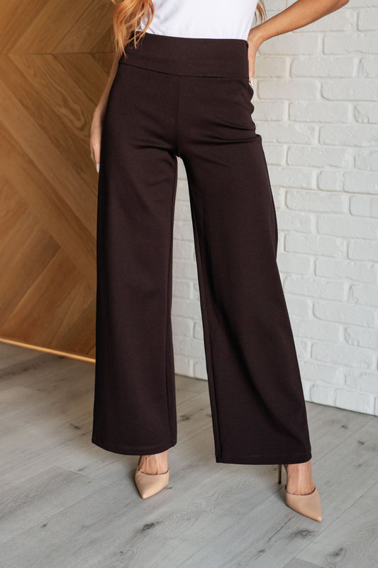 Magic Wide Leg Pants in Chocolate - Simply Graced Mama