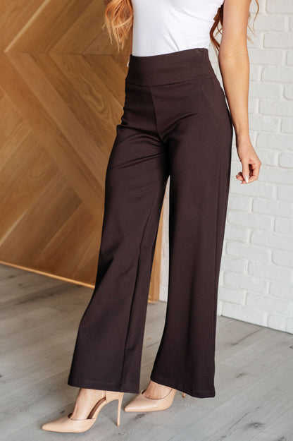 Magic Wide Leg Pants in Chocolate - Simply Graced Mama