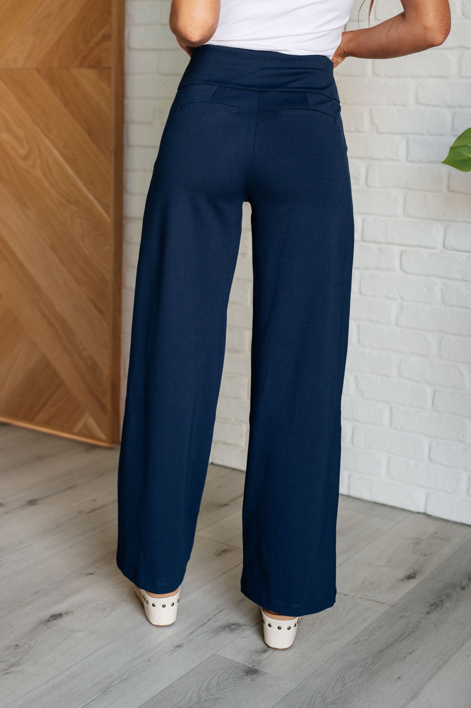 Magic Wide Leg Pants in Navy - Simply Graced Mama