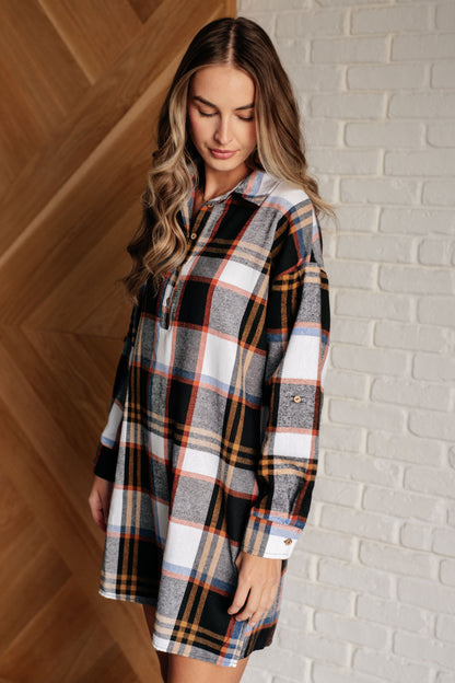 Make it Right Plaid Shirt Dress - Simply Graced Mama