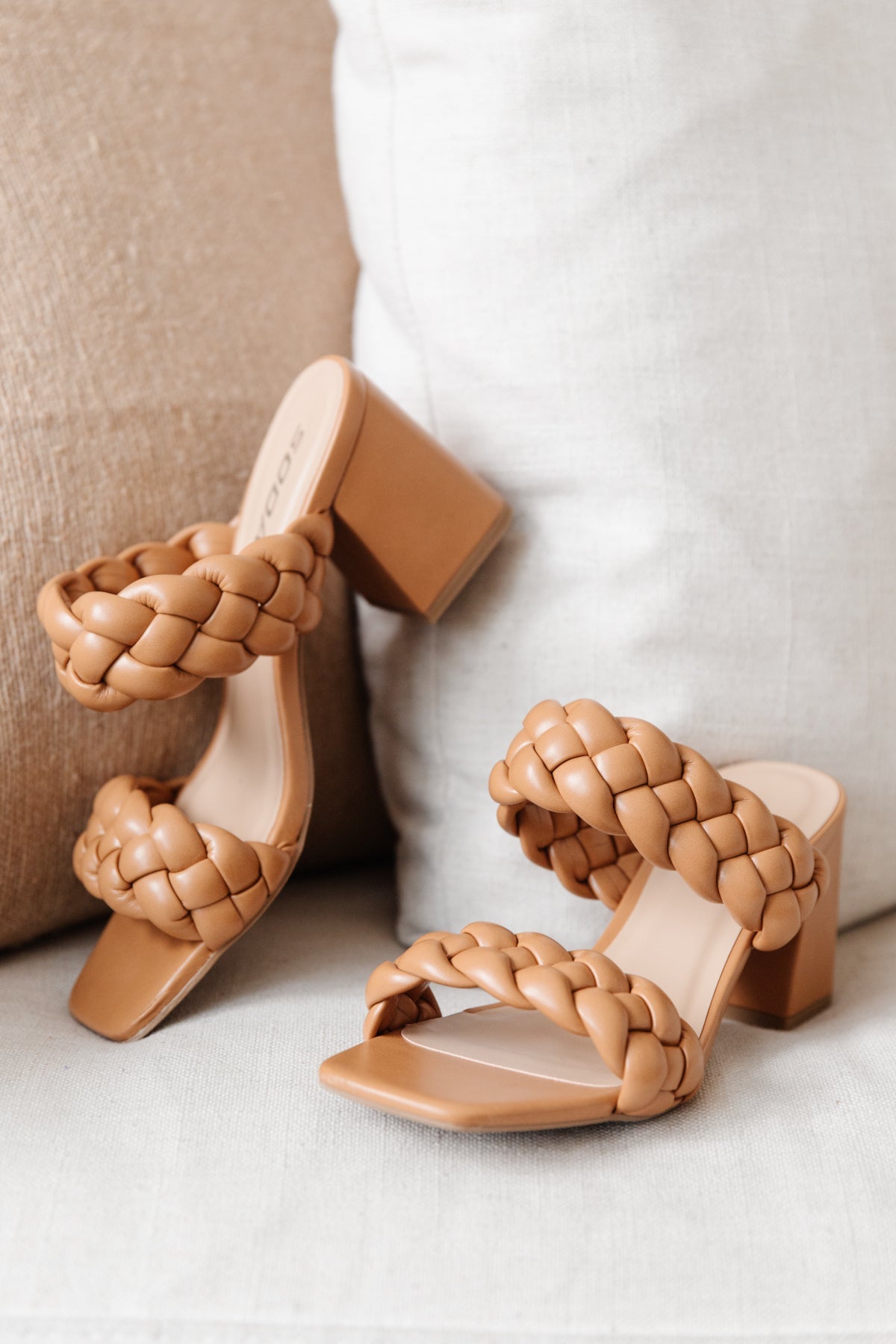 Maya Braided Heels in Tan - Simply Graced Mama