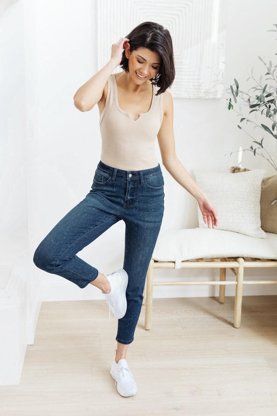 Mid-Rise Relaxed Fit Mineral Wash Jeans - Simply Graced Mama