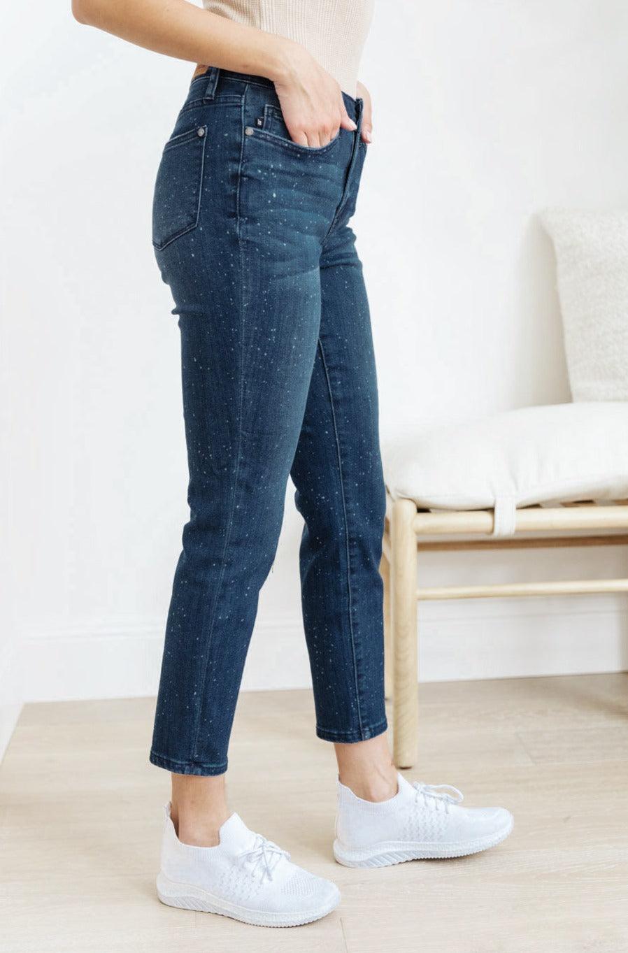 Mid-Rise Relaxed Fit Mineral Wash Jeans - Simply Graced Mama