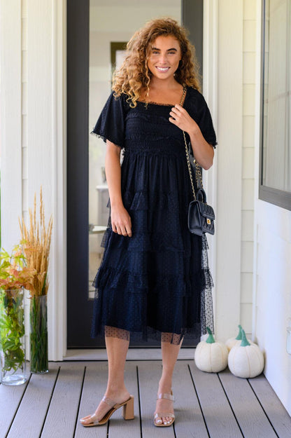 Midnight Waltz Midi Dress - Simply Graced Mama