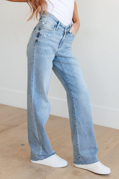 Mildred High Rise V Front Waistband Straight Jeans - Simply Graced Mama