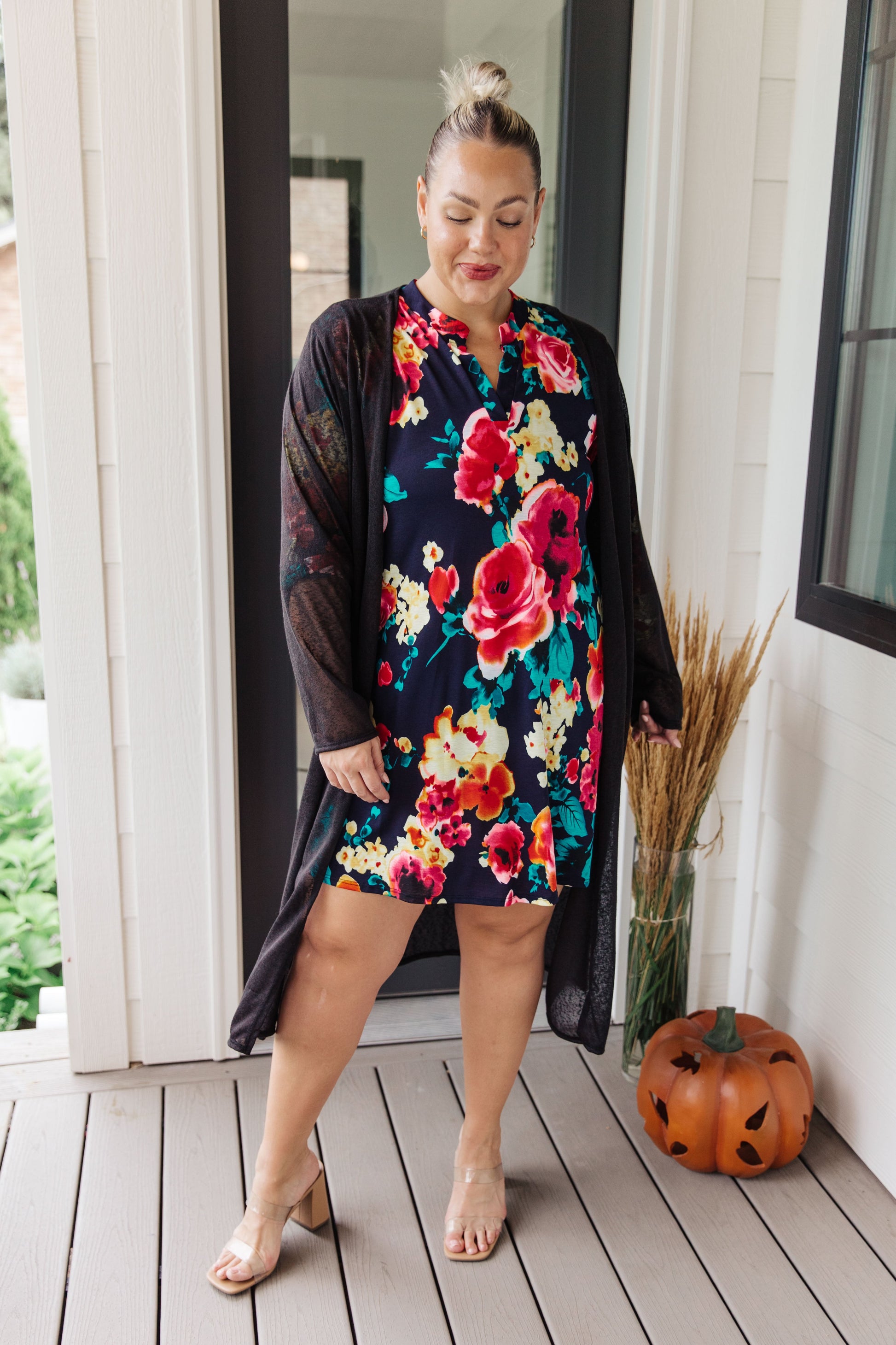 Moonlit Garden Floral Mini Dress - Simply Graced Mama