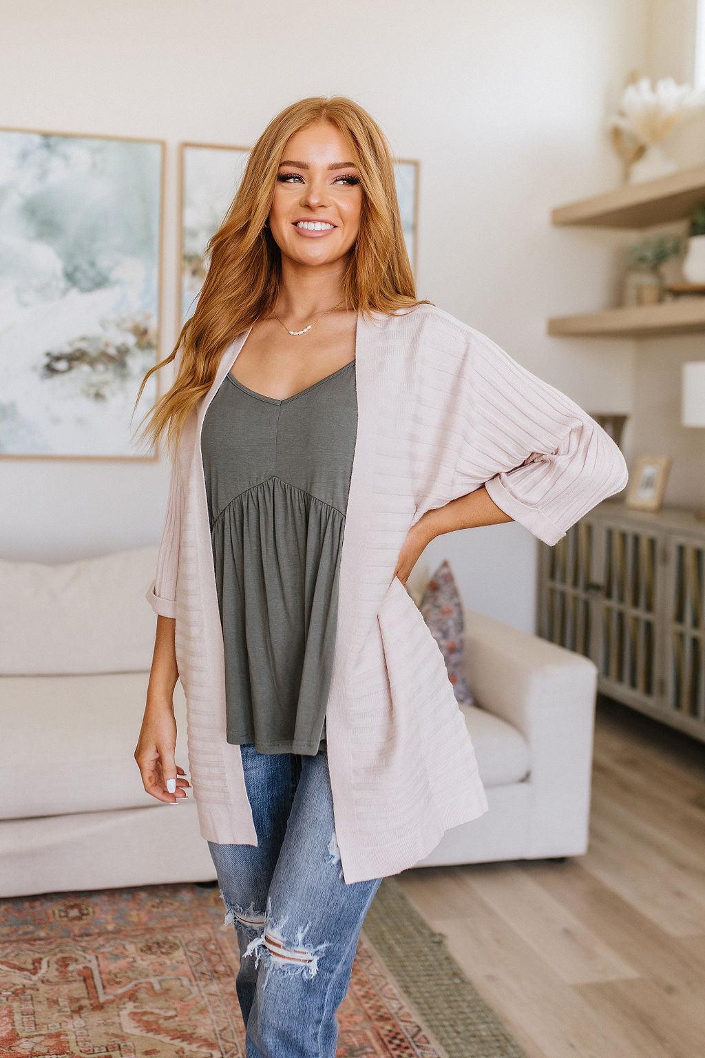 Never Not Loving V-Neck Cami in Gray Green - Simply Graced Mama