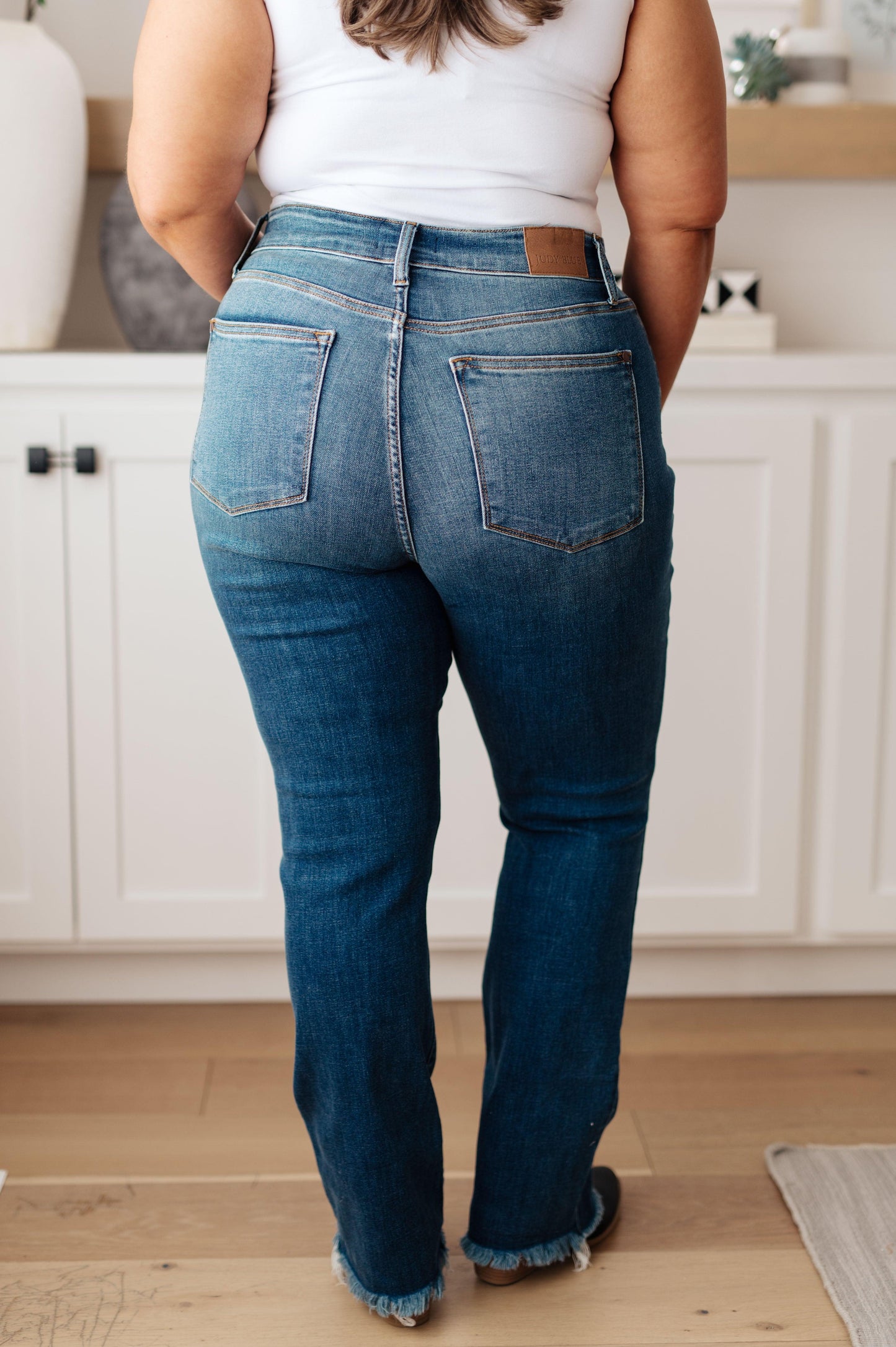 Morgan High Rise Distressed Straight Jeans - Simply Graced Mama