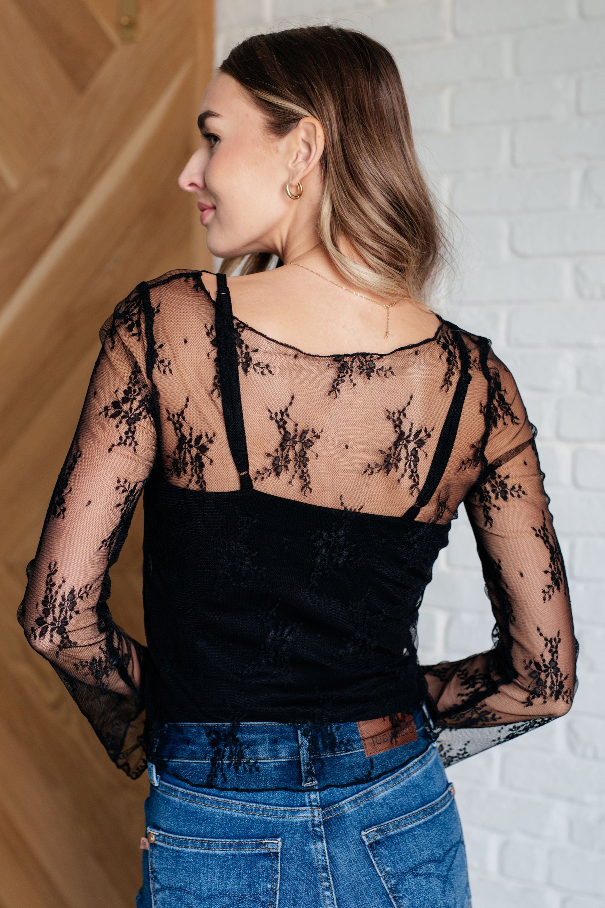 Never Sorry Lace Layering Top in Black - Simply Graced Mama