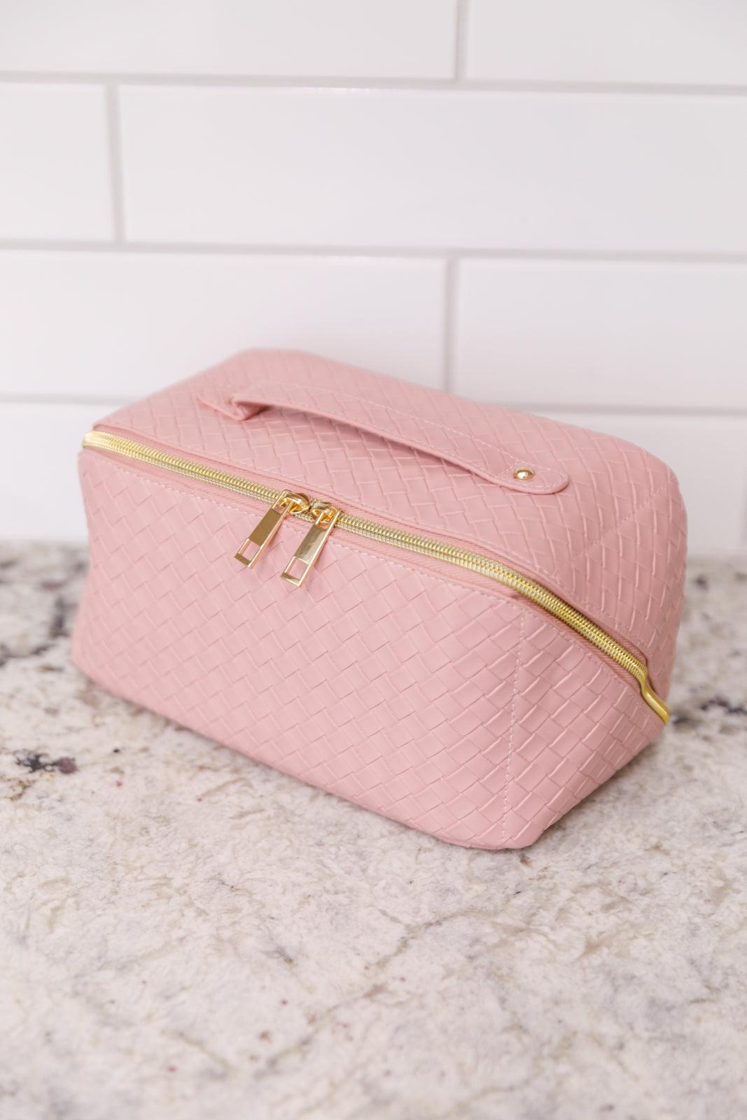 New Dawn Large Capacity Cosmetic Bag in Pink - Simply Graced Mama