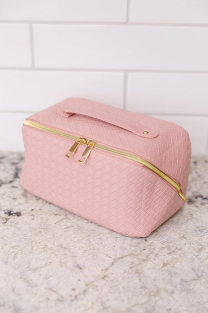 New Dawn Large Capacity Cosmetic Bag in Pink - Simply Graced Mama