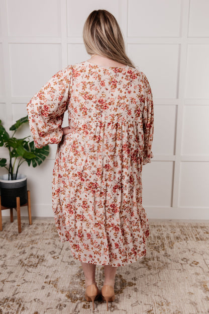 Next to You Balloon Sleeve Floral Dress - Simply Graced Mama