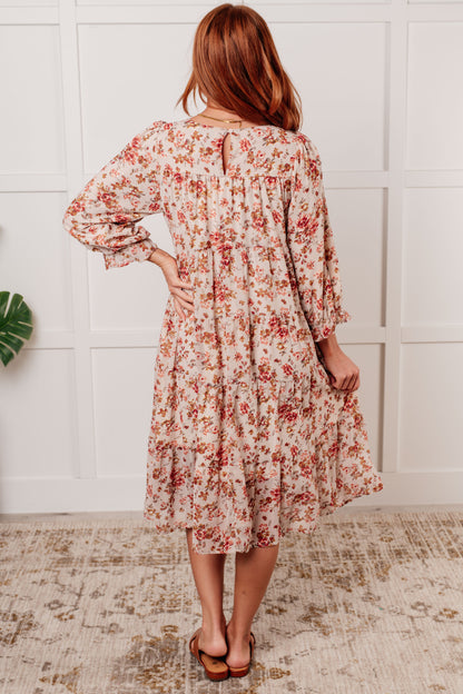 Next to You Balloon Sleeve Floral Dress - Simply Graced Mama