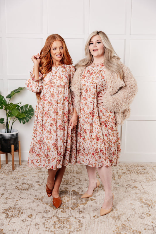 Next to You Balloon Sleeve Floral Dress - Simply Graced Mama