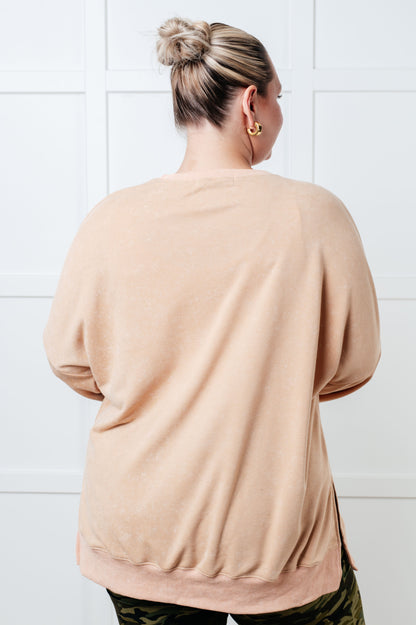 No Plain Jane Oversized Sweatshirt in Khaki - Simply Graced Mama