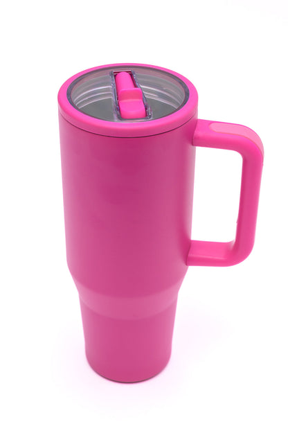 Hot Pink 40oz Tumbler - Simply Graced Mama