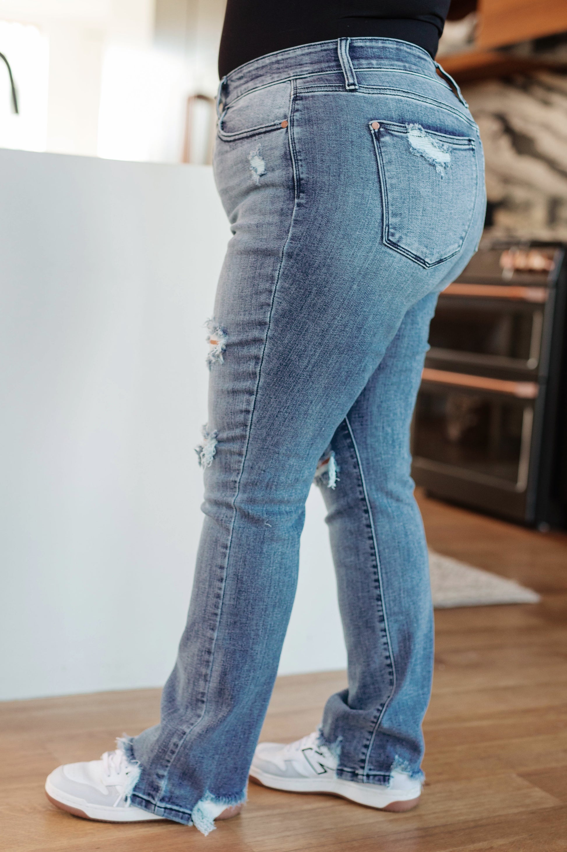 O'Hara Destroyed Straight Jeans - Simply Graced Mama