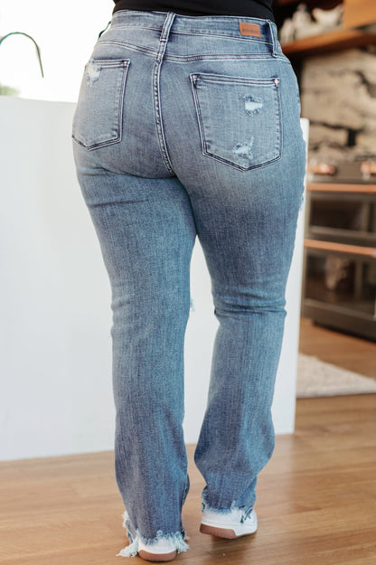 O'Hara Destroyed Straight Jeans - Simply Graced Mama