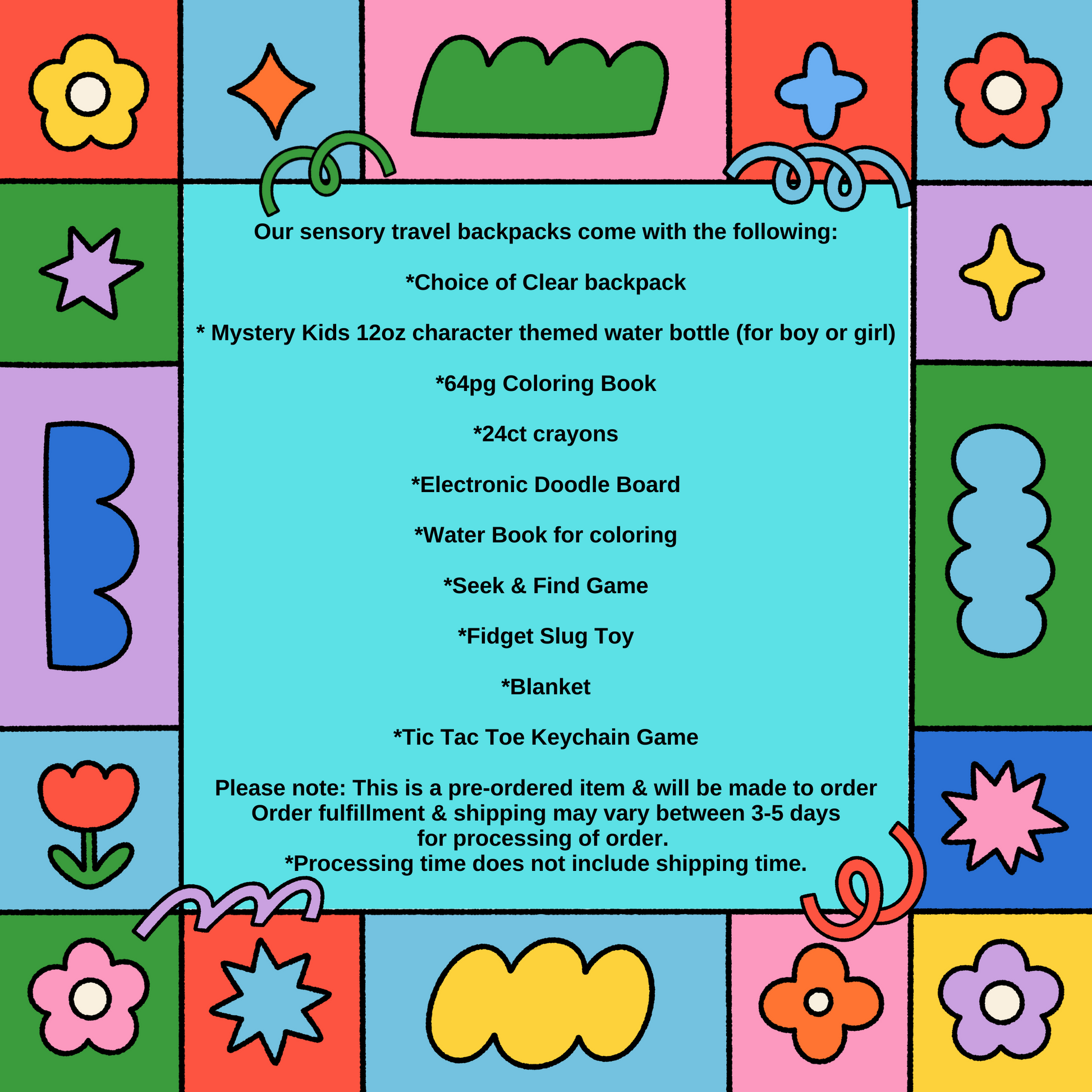 Sensory Travel Backpack - Simply Graced Mama